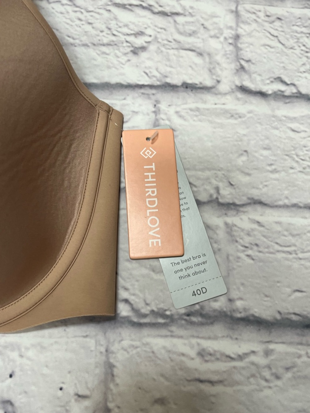 ThirdLove bra NWT 24/7 perfect coverage Racerback Seamless Underwire nude 40D - Picture 3 of 5